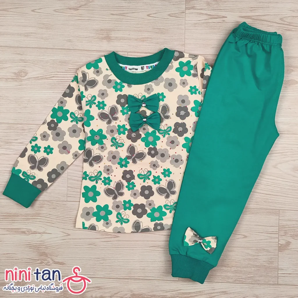 بلوز شلوار بچگانه دخترانه گل گلی سایز ۳۵ تا ۵۰